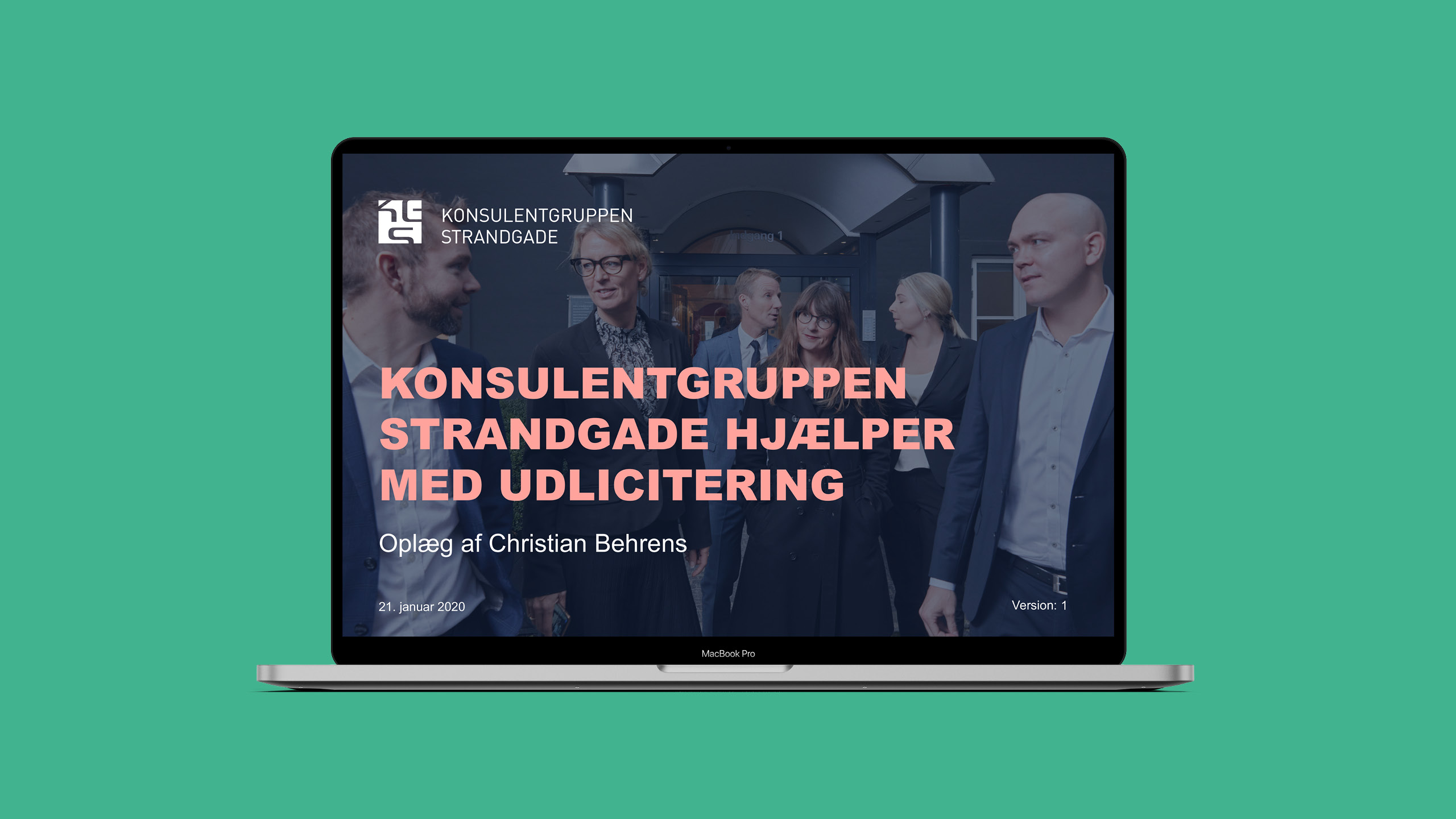 PowerPoint-skabelon for Konsulentgruppen Strandgade