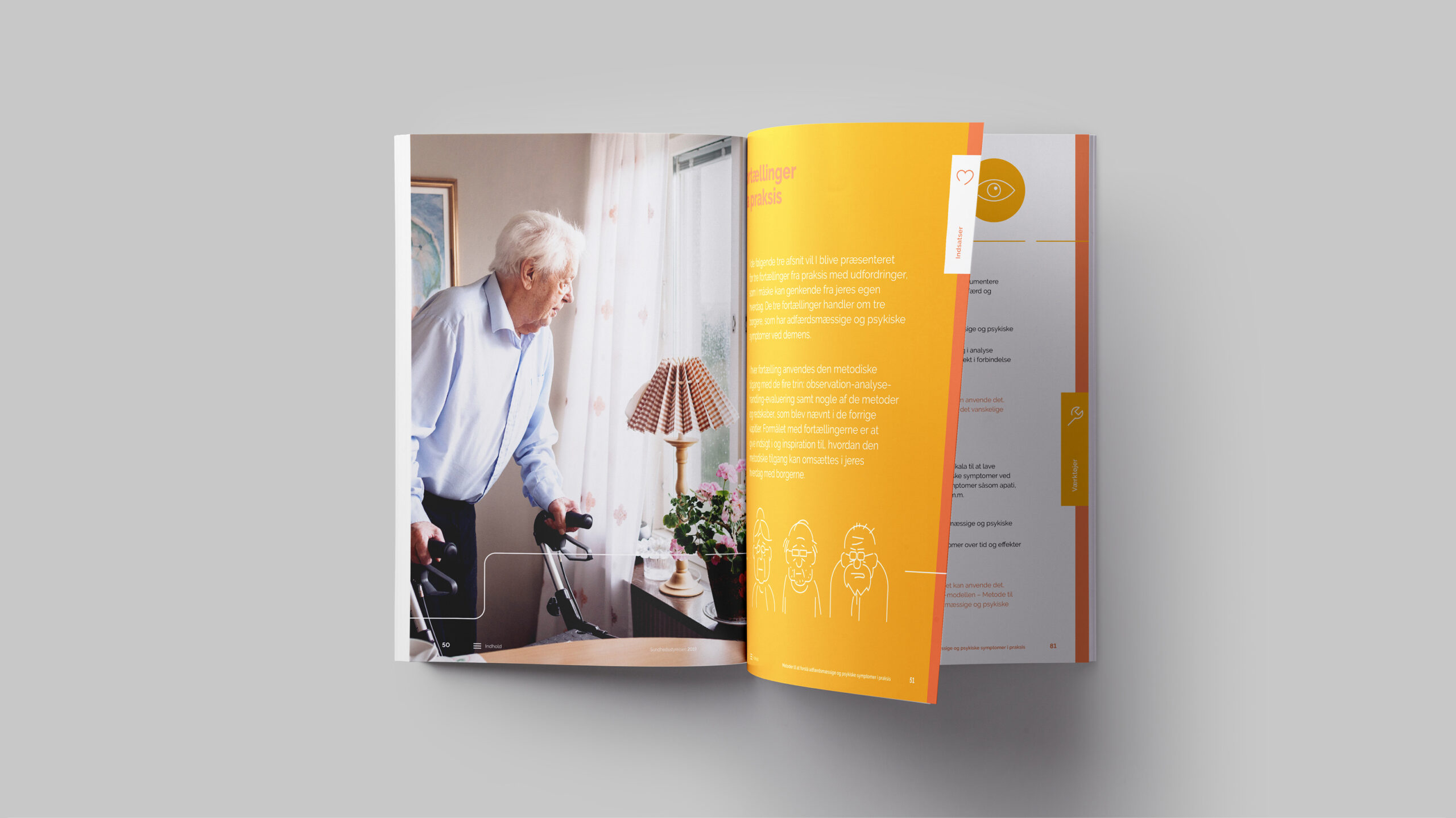Design til demenshåndbøger for Sundhedsstyrelsen
