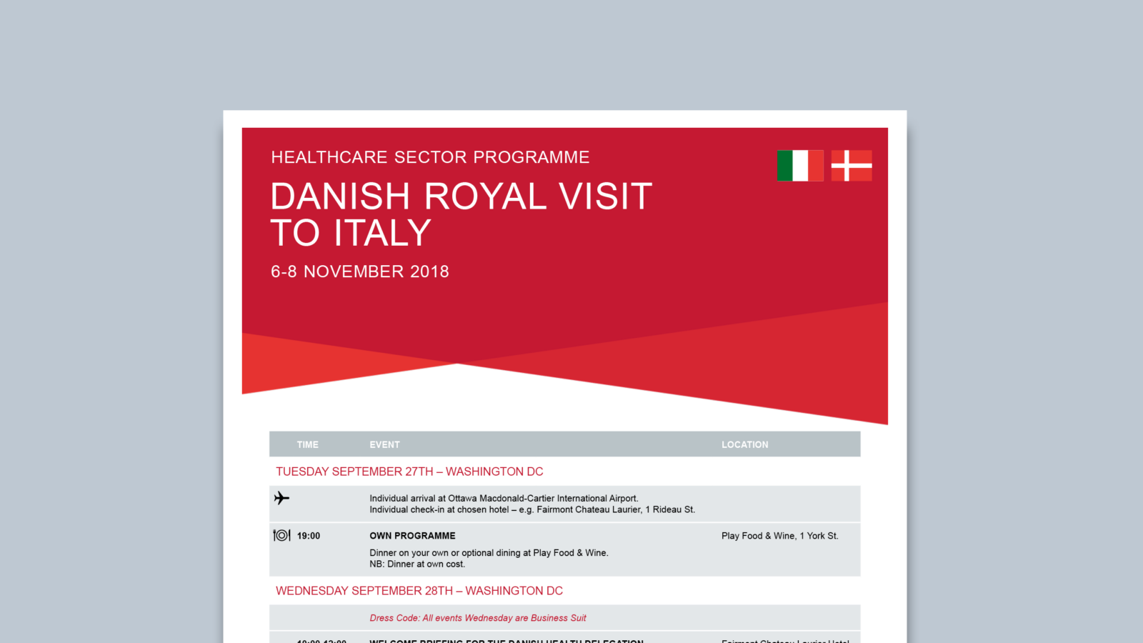Royal visit in Italy